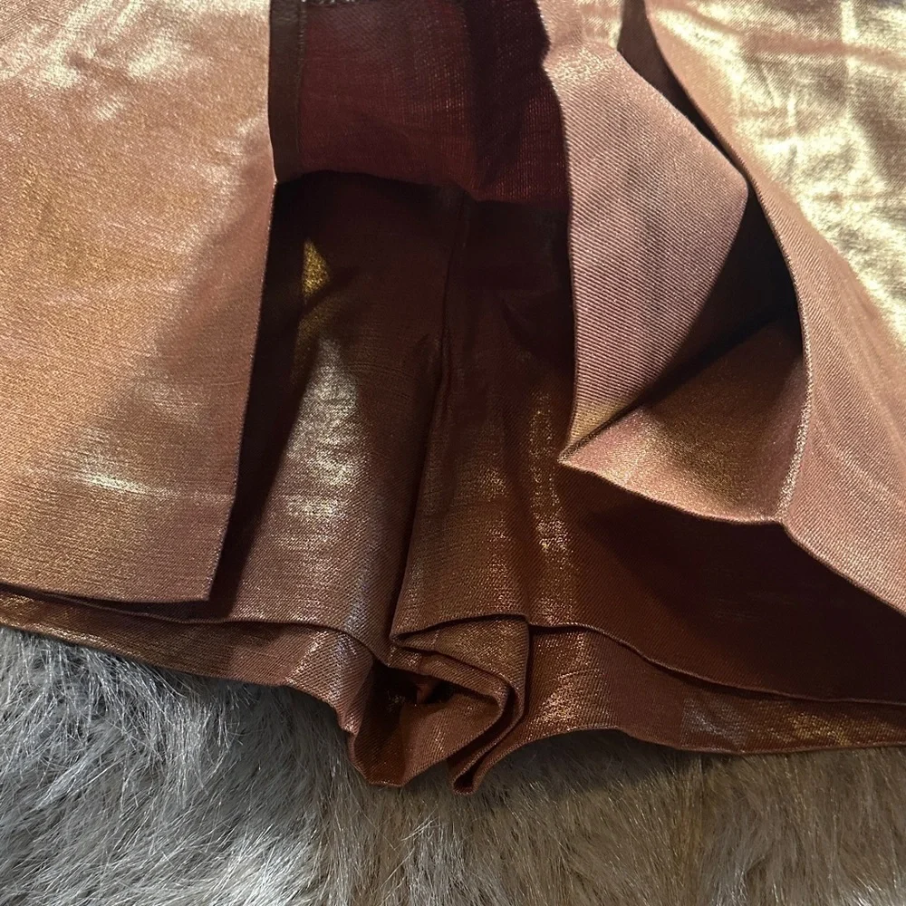 J. Crew Shimmering Bronze High Waist Shorts